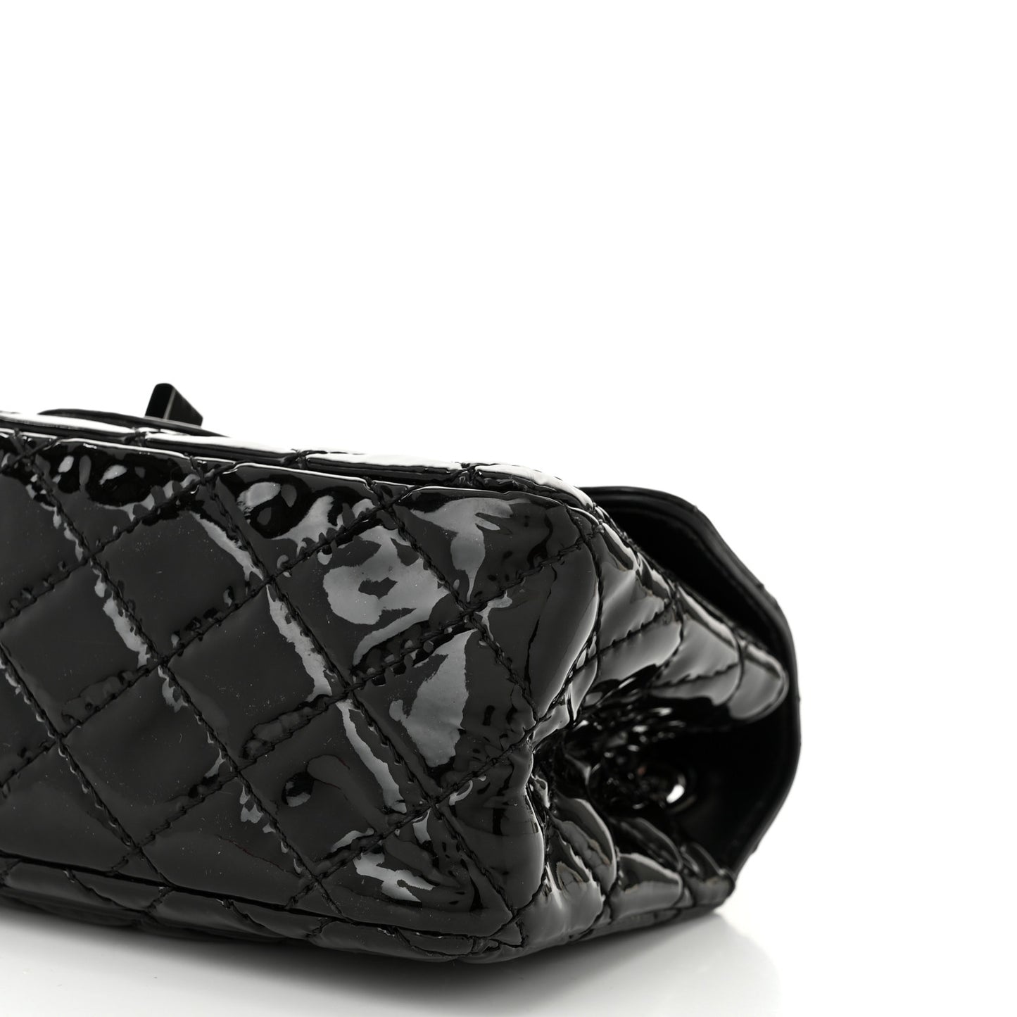 Patent Calfskin Quilted 2.55 Reissue Mini Flap So Black