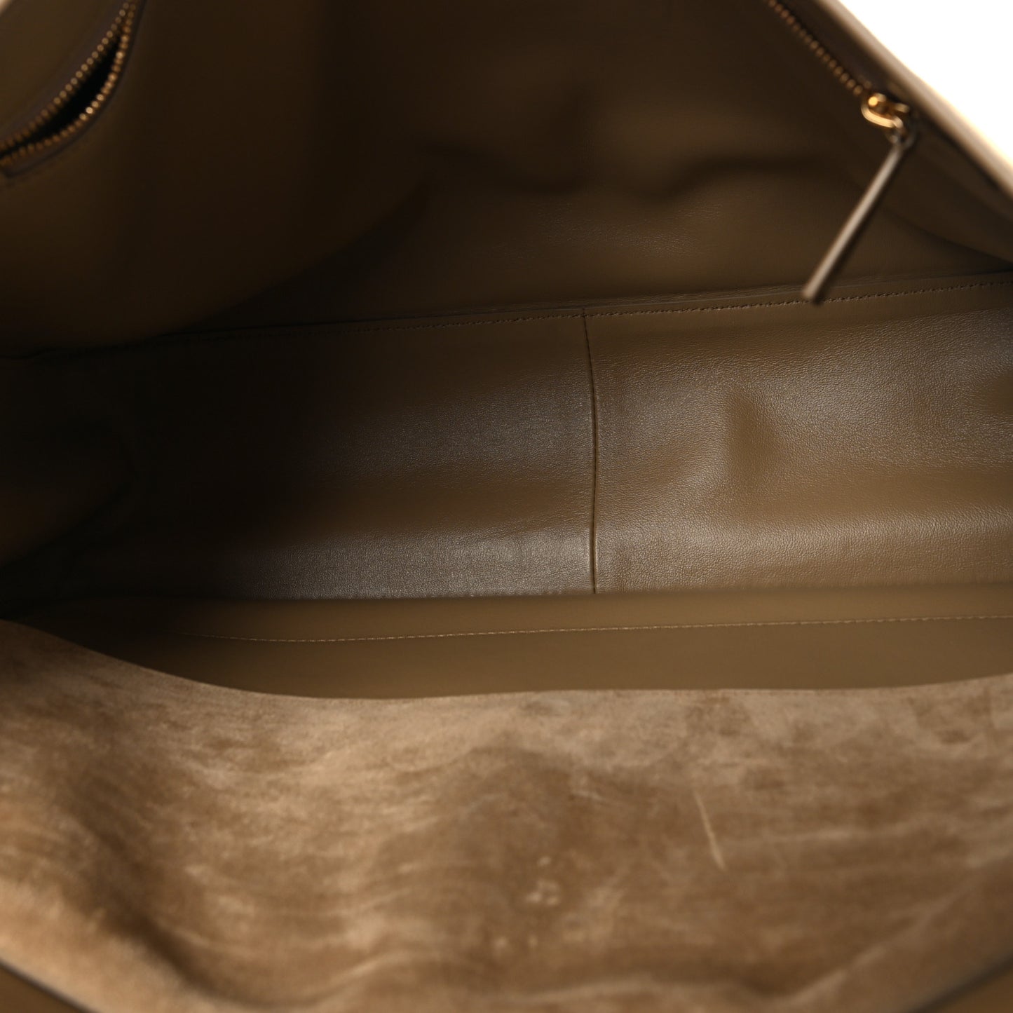 Suede Calfskin Souplissimo Maxi Flap Dark Beige