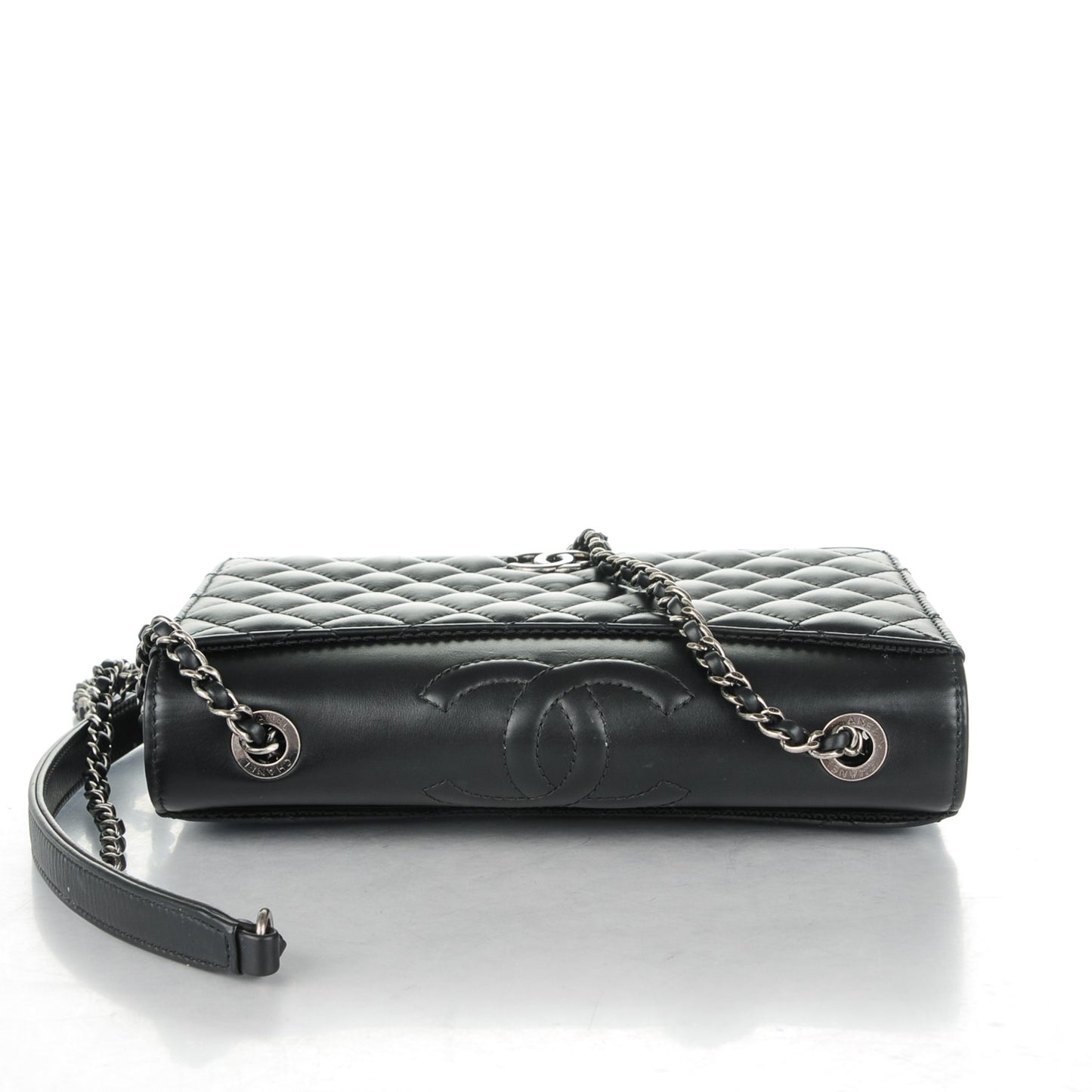 Calfskin Quilted Small Ballerine Flap Black