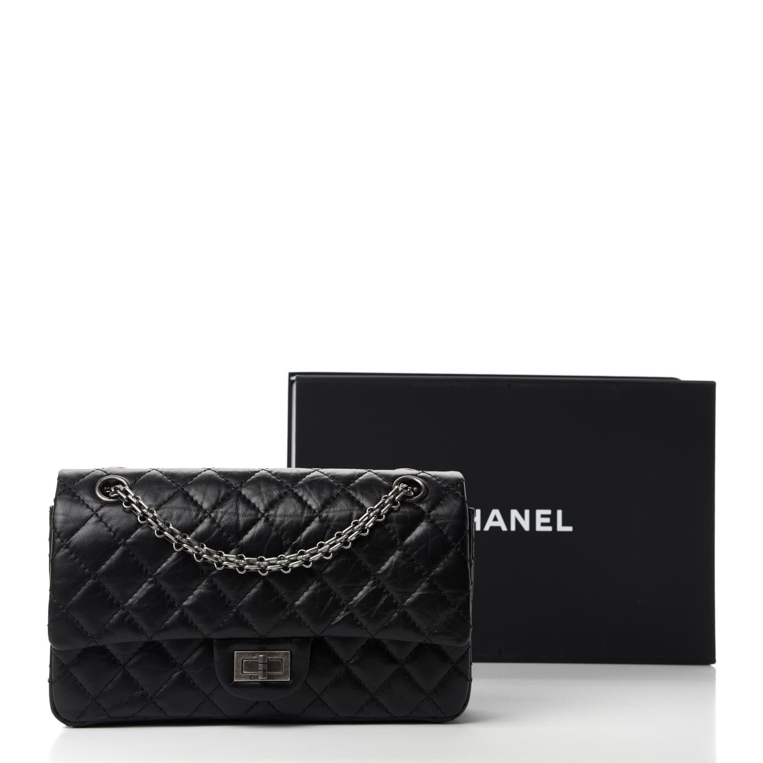 Chanel Aged Calfskin Quilted 2.55 Reissue 225 Flap Black 12 of 12