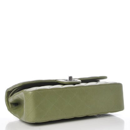 Chanel Lambskin Quilted Medium Double Flap Green 5 of 12