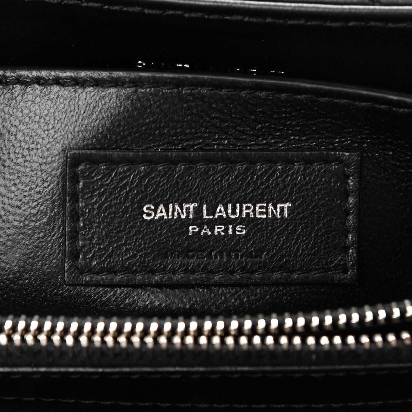 Calfskin Y Quilted Monogram Small Loulou Chain Satchel Black