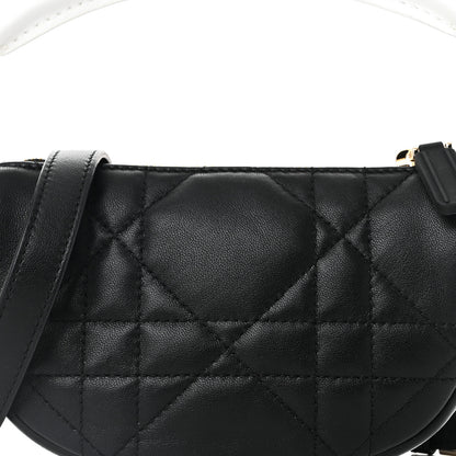 Christian Dior Lambskin Cannage Micro Dior Vibe Hobo Bag Black 7 of 9