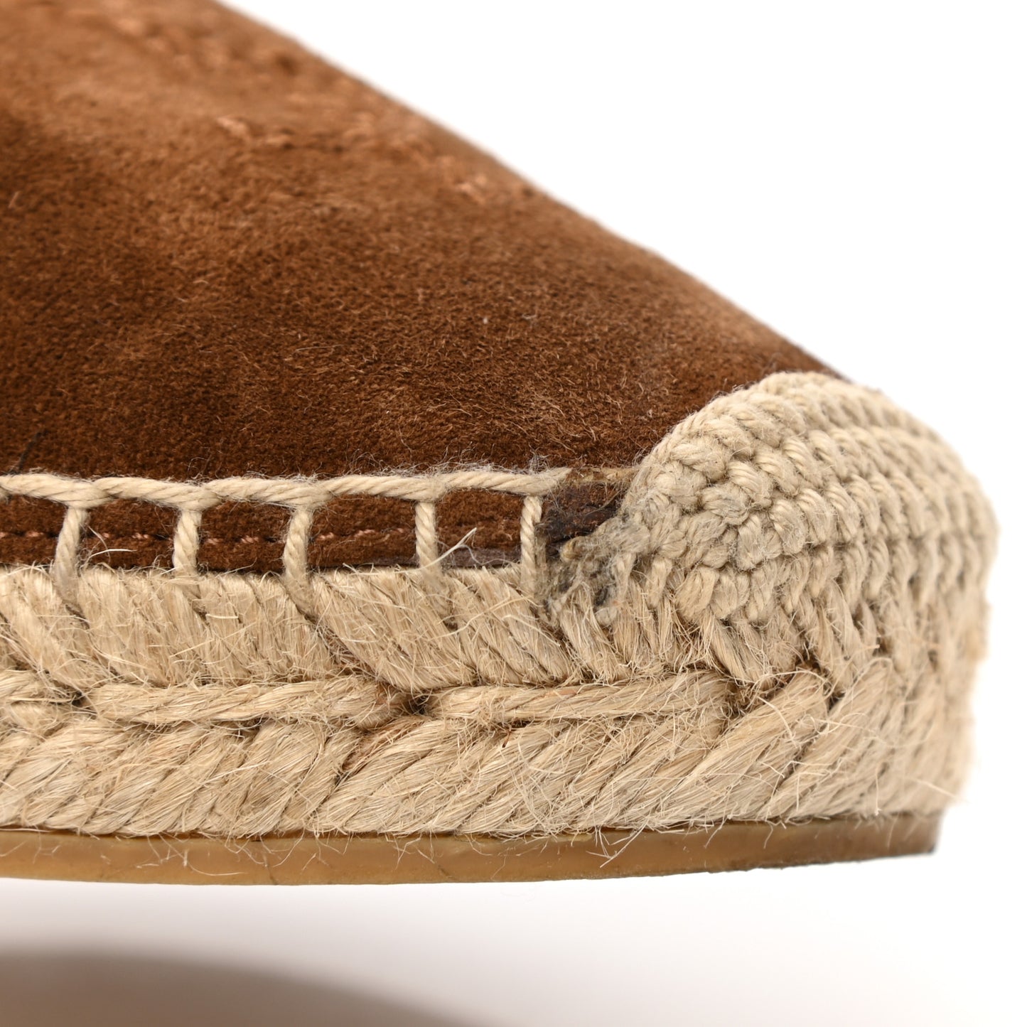 Suede Monogram Espadrilles 36.5 Brown