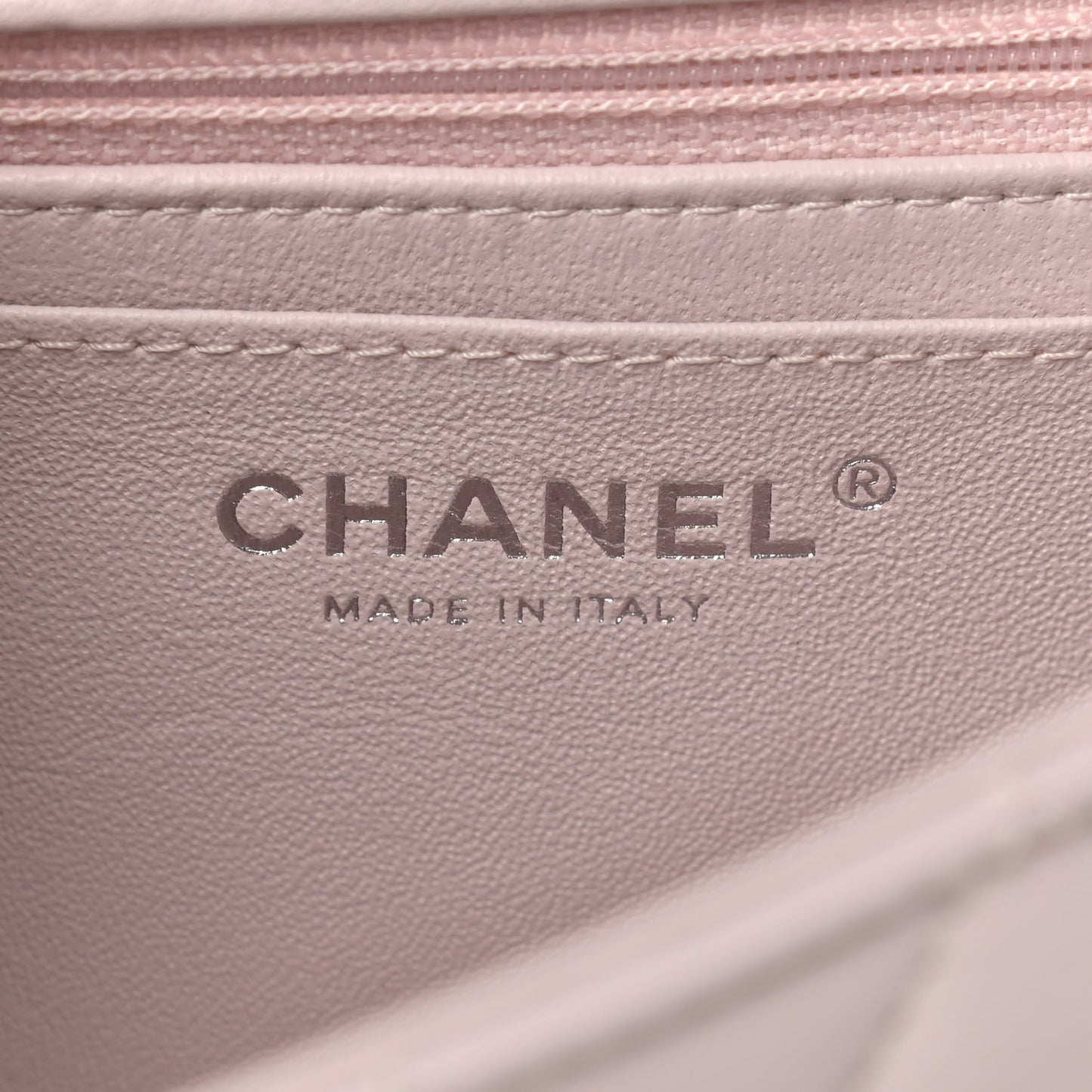 Lambskin Quilted Mini Rectangular Flap Light Purple