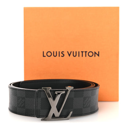 Louis Vuitton Damier Graphite 40mm LV Initiales Belt 95 38 6 of 6