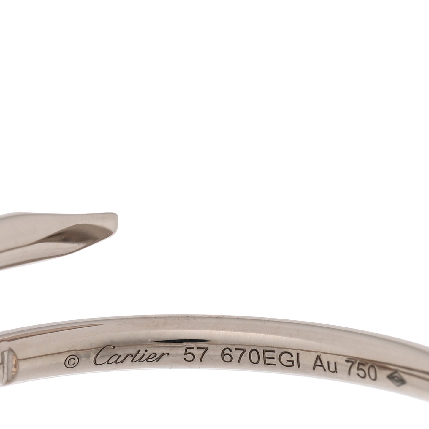 18K White Gold Small Juste Un Clou Ring 57 8