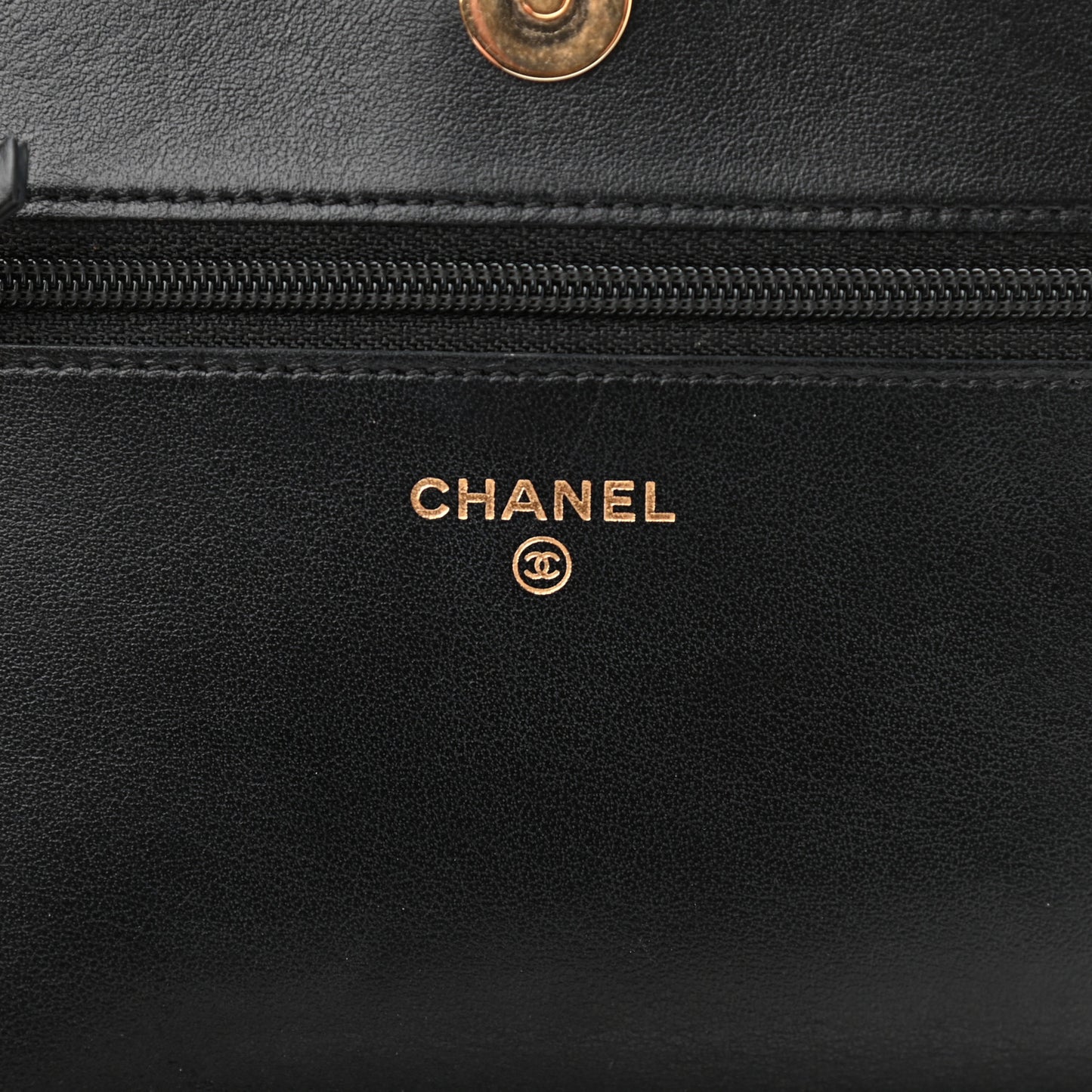 Caviar Quilted Vintage Mademoiselle Wallet On Chain WOC Black