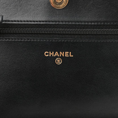 Chanel Caviar Quilted Vintage Mademoiselle Wallet On Chain WOC Black 6 of 12