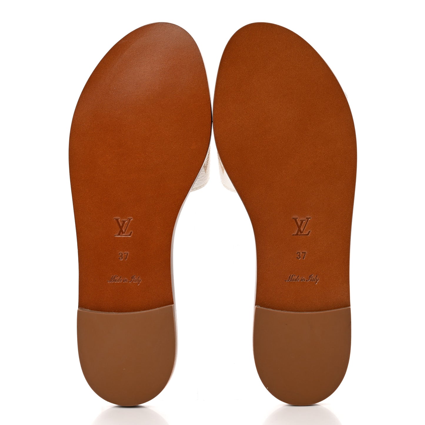 Monogram Giant Lock It Flat Mule 37 Kaki