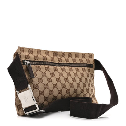 Gucci GG Monogram Double Pocket Belt Bag Dark Brown 3 of 9