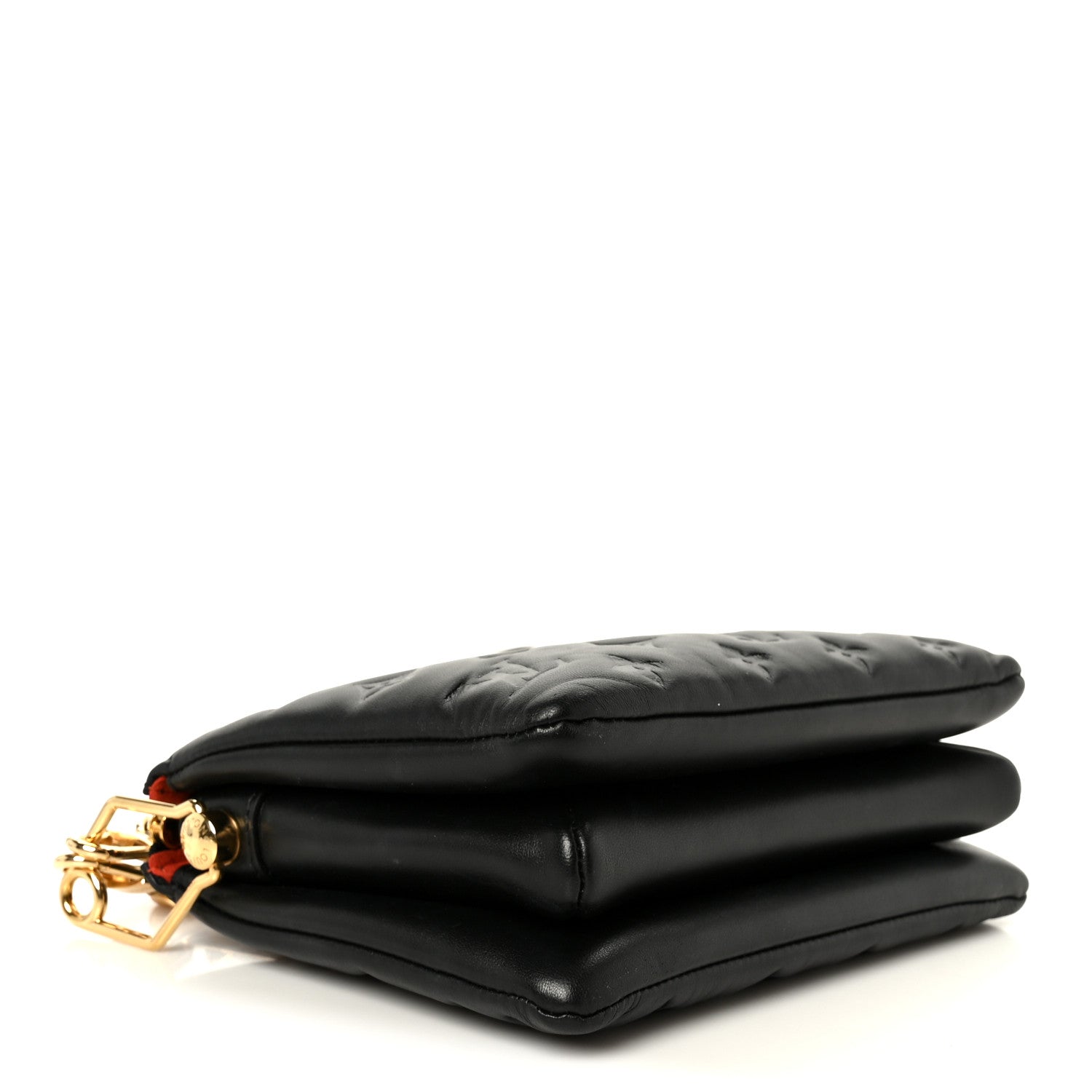 Louis Vuitton Lambskin Embossed Monogram Coussin BB Black 4 of 11