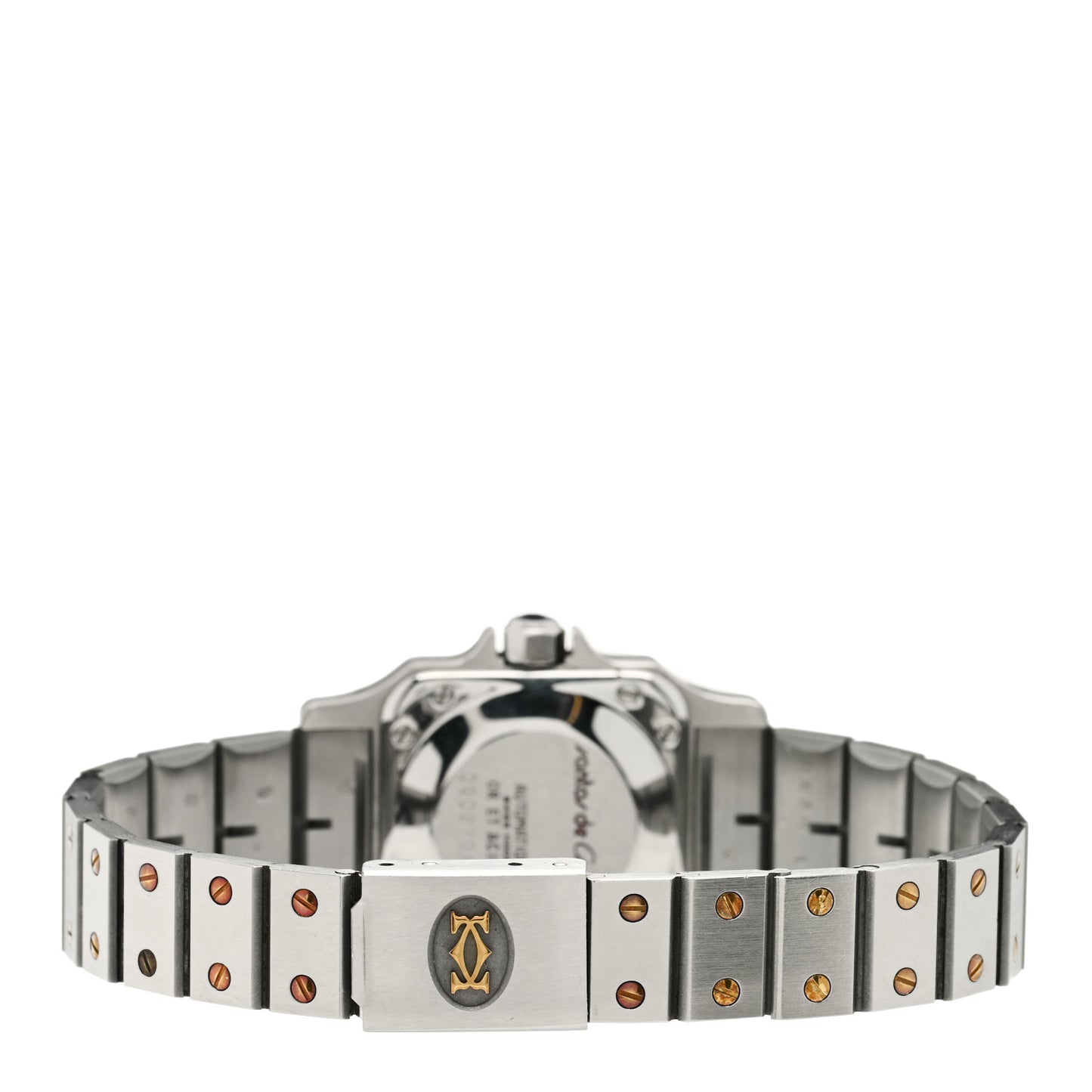 Stainless Steel 18K Yellow Gold 24mm Santos De Cartier Galbee Automatic Watch