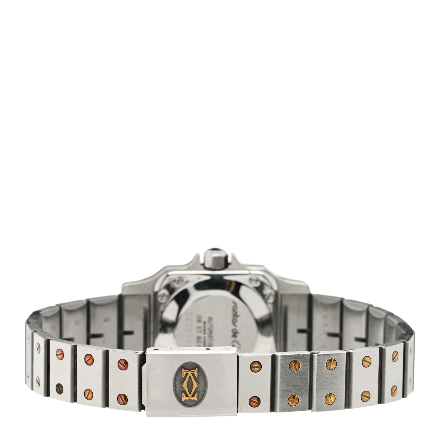 Cartier Stainless Steel 18K Yellow Gold 24mm Santos De Cartier Galbee Automatic Watch 3 of 5