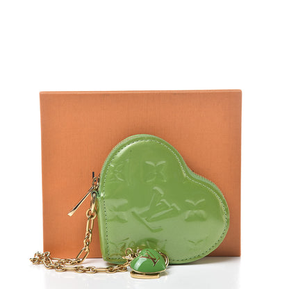 Cartier LOUIS VUITTON Vernis Heart Coin Purse Vert Tonic 9 of 9