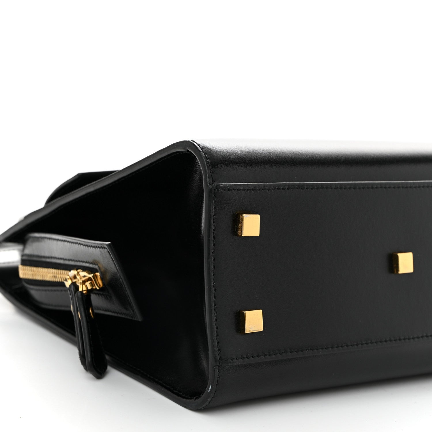 Saint Laurent Shiny Calfskin Small Uptown Tote Black 9 of 11