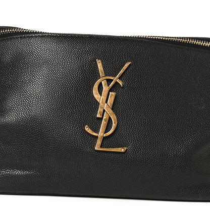Saint Laurent Grain De Poudre Monogram Belt Bag Black 7 of 11