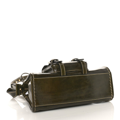 Chloe Shiny Tanned Calfskin Mini Edith Bag Deep Khaki 4 of 8
