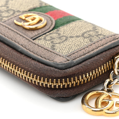 Gucci GG Supreme Monogram Web Ophidia Zip Around Key Case Beige New Acero 11 of 15