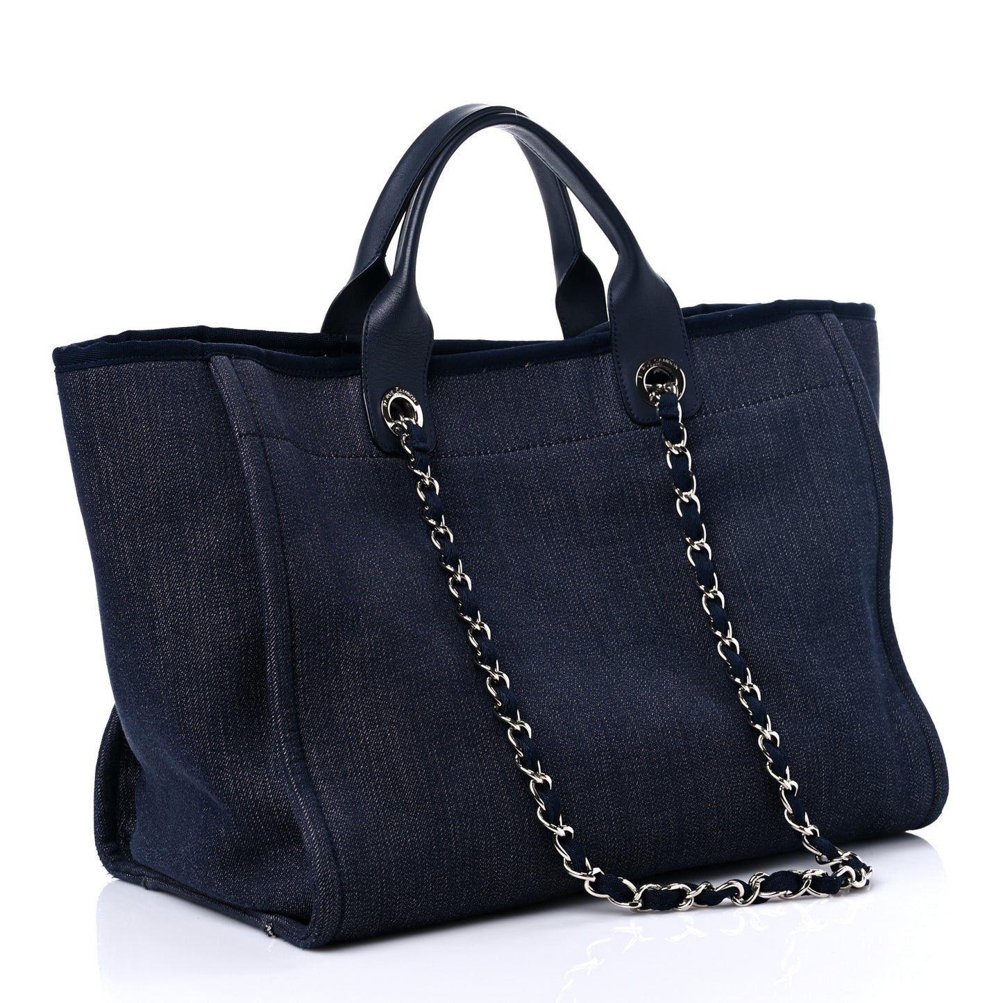 Denim Large Deauville Tote Dark Blue