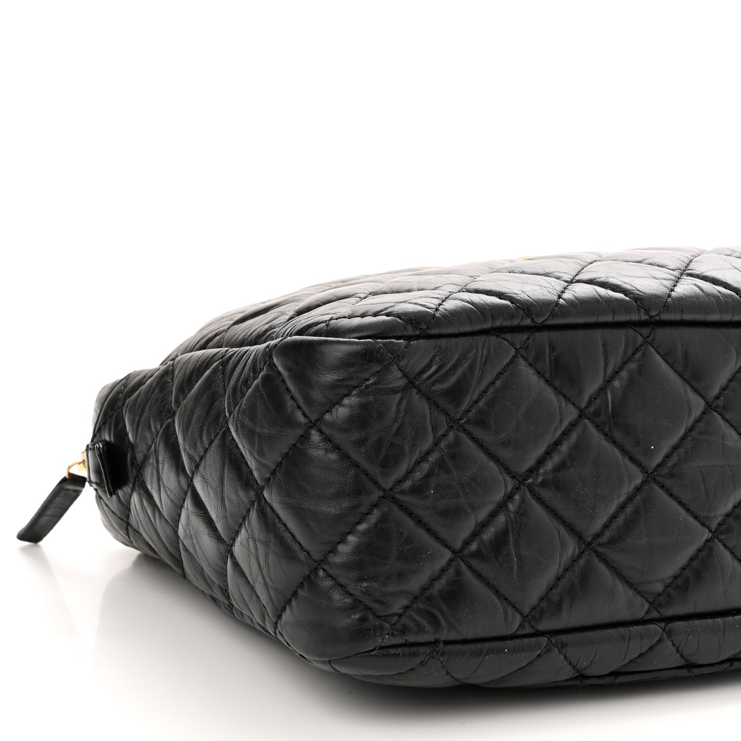 Chanel Aged Calfskin Quilted Large Reissue Camera Case Black 9 of 10