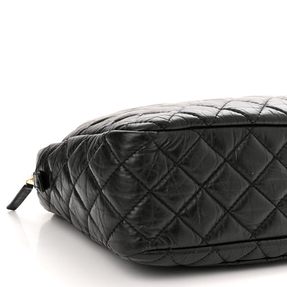 Chanel Aged Calfskin Quilted Large Reissue Camera Case Black 9 of 10