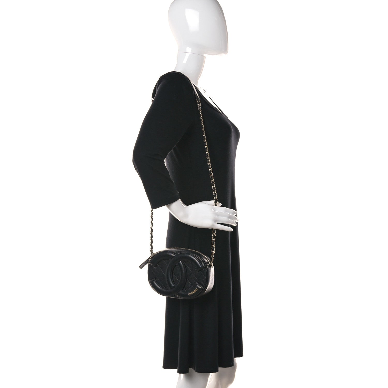 Chanel Lambskin Quilted Coco Midnight Camera Case Black 3 of 10