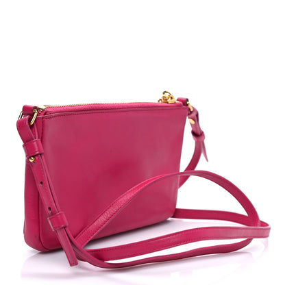 Saint Laurent Calfskin Monogram Phone Pouch Crossbody Bag Bubblegum 3 of 9