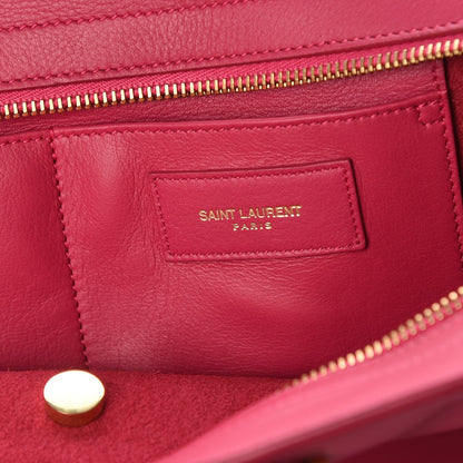 Saint Laurent Calfskin Small Classic Y Cabas Fuchsia 6 of 7