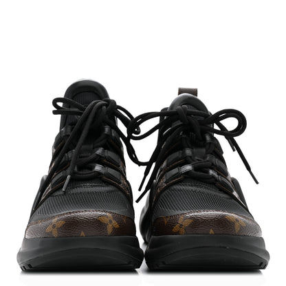 Louis Vuitton Calfskin Patent Monogram LV Archlight Sneakers 39 Black 3 of 10