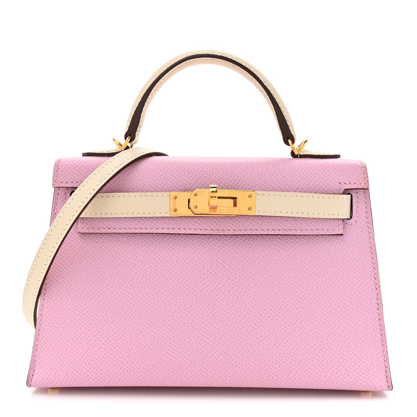 Epsom Horseshoe Mini Kelly Sellier 20 Mauve Sylvestre Craie