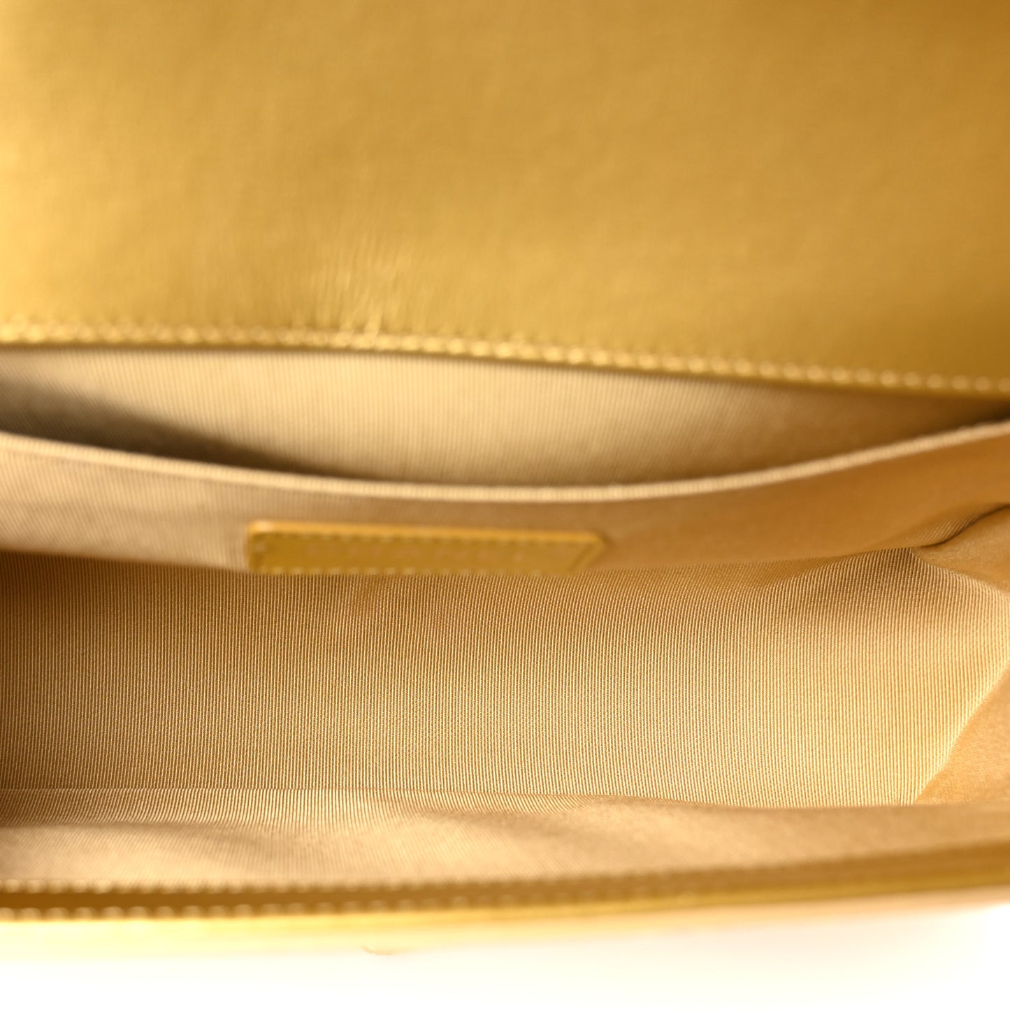 Metallic Calfskin Crocodile Embossed Graffiti Medium Cocodile Boy Flap Gold