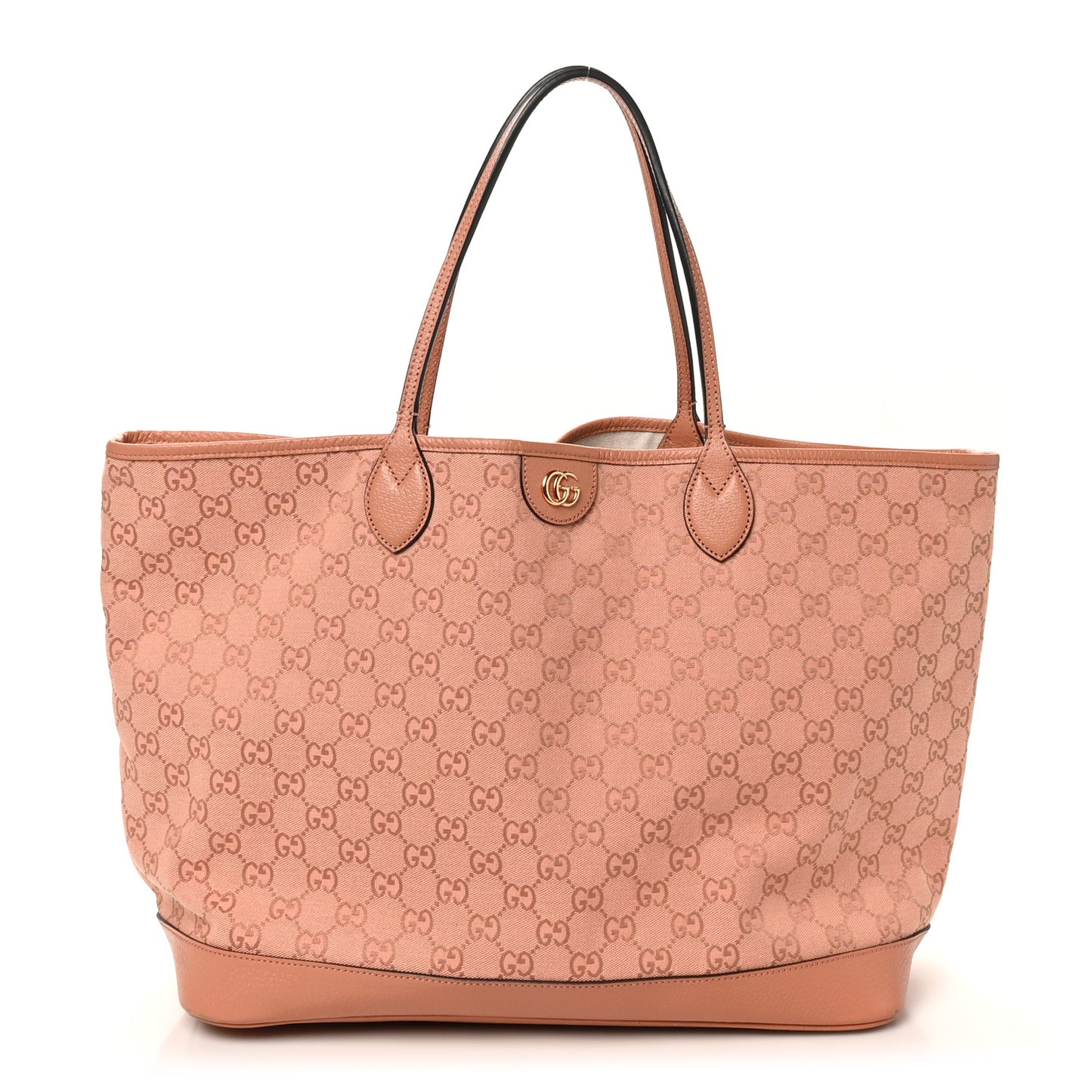 Monogram Textured Dollar Calfskin Large Ophidia Shopping Tote Cloche Rose Pink