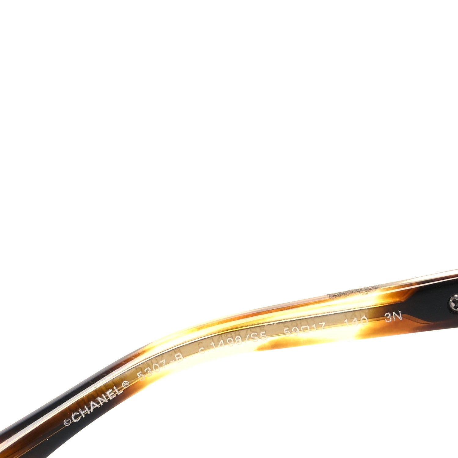 Chanel Crystal Baguette Cat Eye Bijou Sunglasses 5307-B Tortoise 5 of 8
