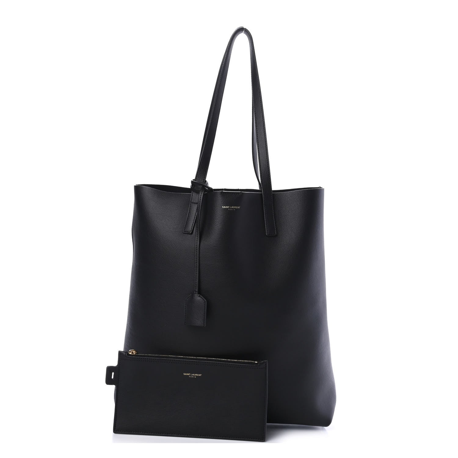 Saint Laurent Calfskin Medium Shopping Tote Black 1 of 4