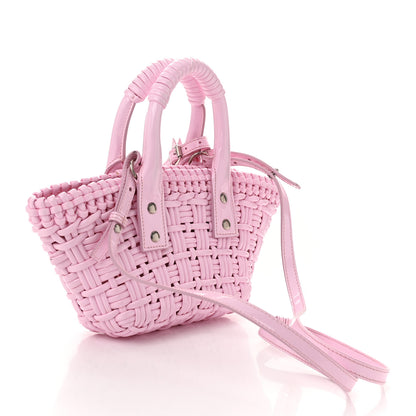 Balenciaga Faux Calfskin Braided Varnished XXS Bistro Basket Candy Pink 3 of 10