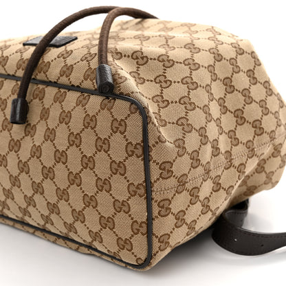 Gucci Monogram Dollar Calfskin O Drawstring Backpack Beige Ebony Testa di Moro Dark Chocolate 9 of 11
