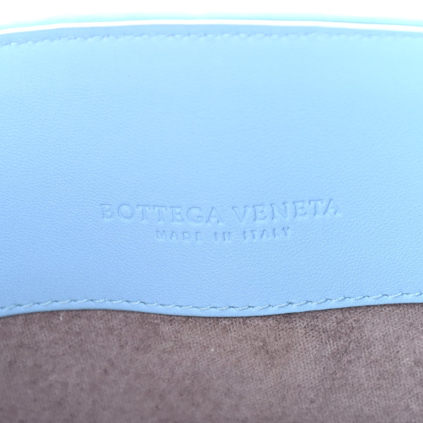 Nappa Intrecciato Baby Olimpia Shoulder Bag Ciel