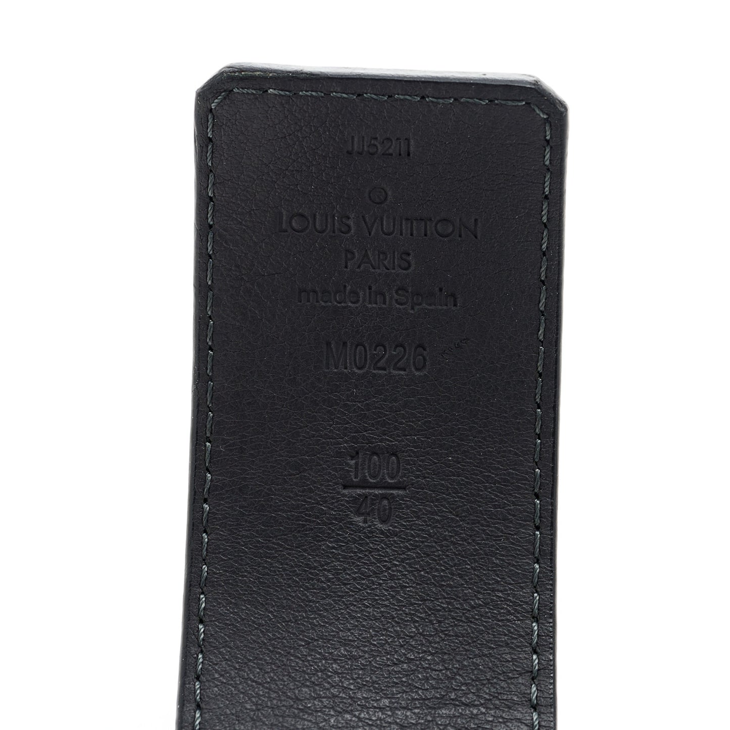 Calfskin 40mm LV Optic Reversible Belt 100 40 Black Anthracite Gray