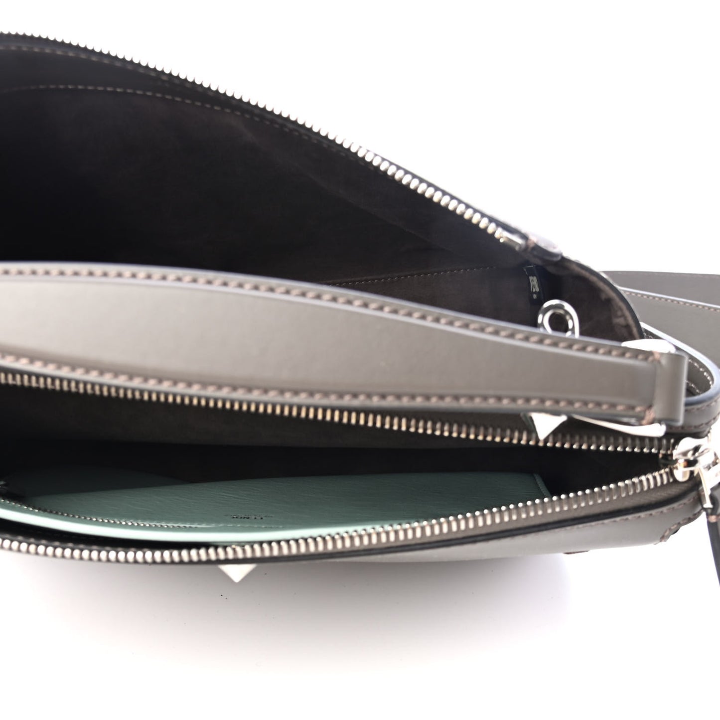 Vitello Baltico Dolce DotCom Satchel Carbone Menta