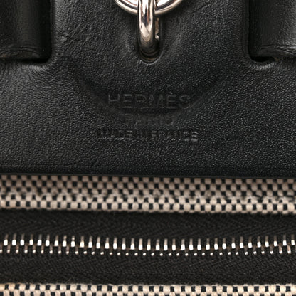 Hermes Toile H Berline Vache Hunter Herbag Zip PM 31 Black Ecru 7 of 10