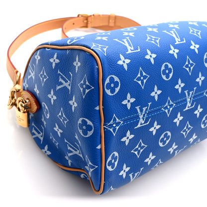 Louis Vuitton Calfskin Monogram Speedy P9 Bandouliere 25 Blue 9 of 10