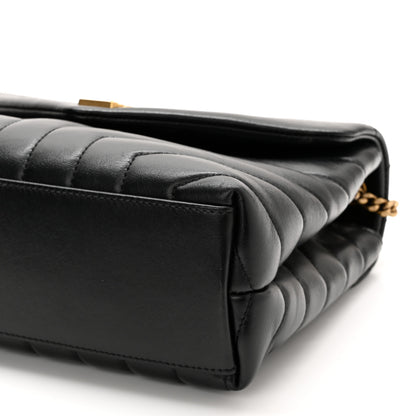 Saint Laurent Calfskin Y Quilted Monogram Small Loulou Chain Satchel Black 10 of 12