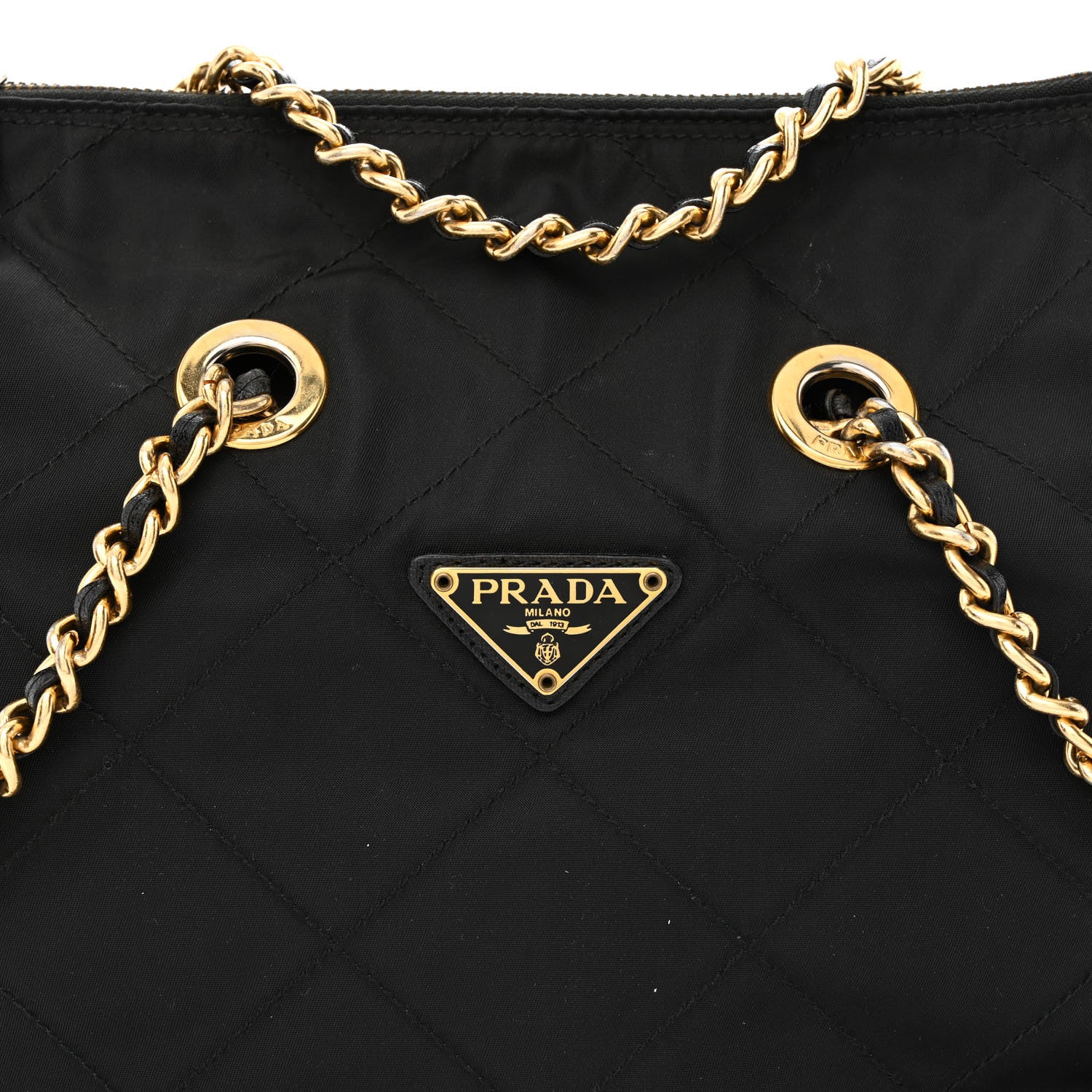 Prada Nylon Tessuto Quilted Shoulder Bag Black 10 of 15