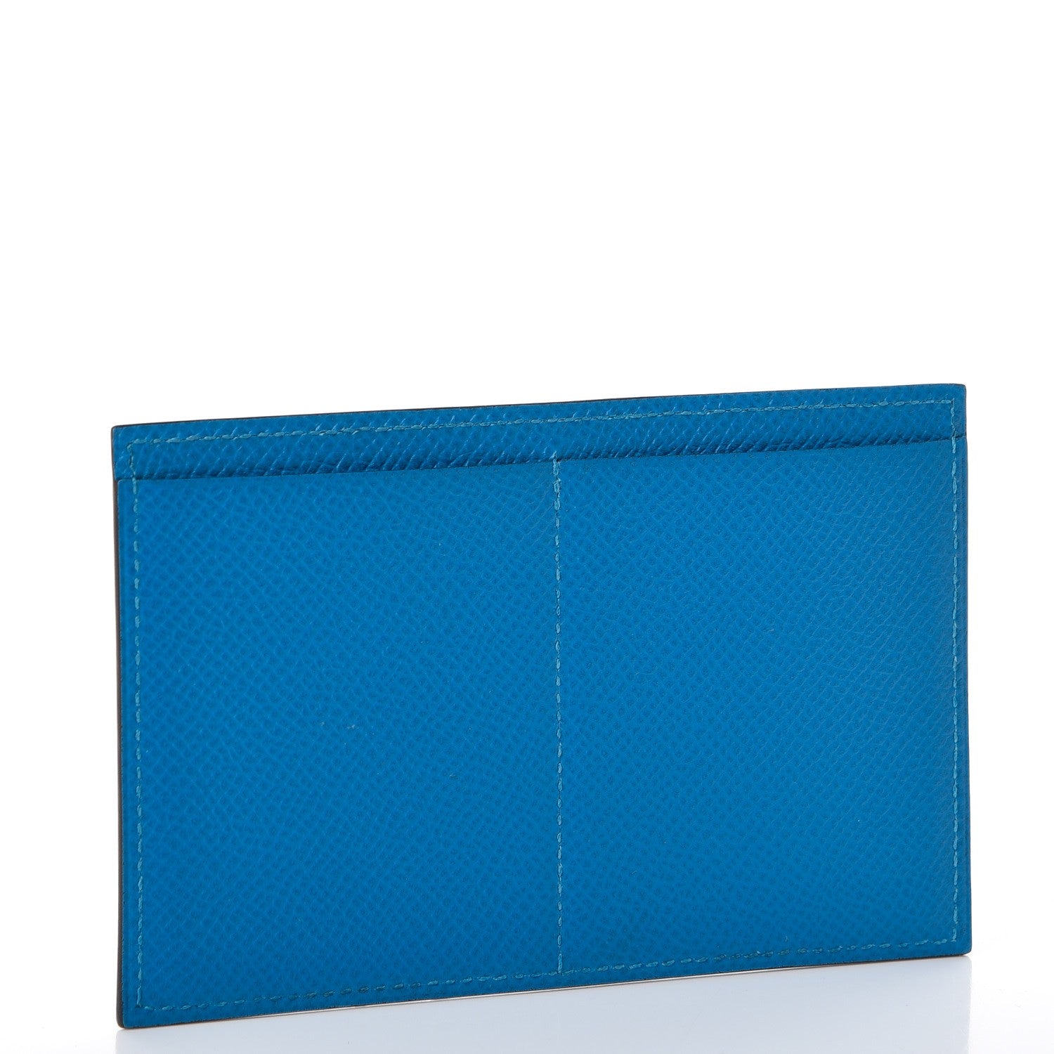 Hermes Epsom Passant Compact Wallet Card Holder Insert Bleu Zanzibar 3 of 5
