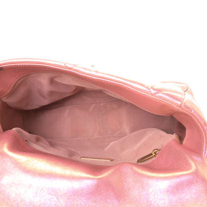 Chanel Iridescent Calfskin Quilted Large Chanel 19 Flap Pink 4 of 9