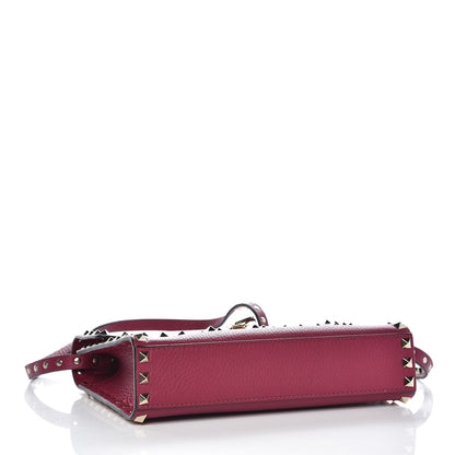 Valentino Garavani Pebbled Calfskin Medium Rockstud Flip Lock Crossbody Bag Camelia 3 of 7
