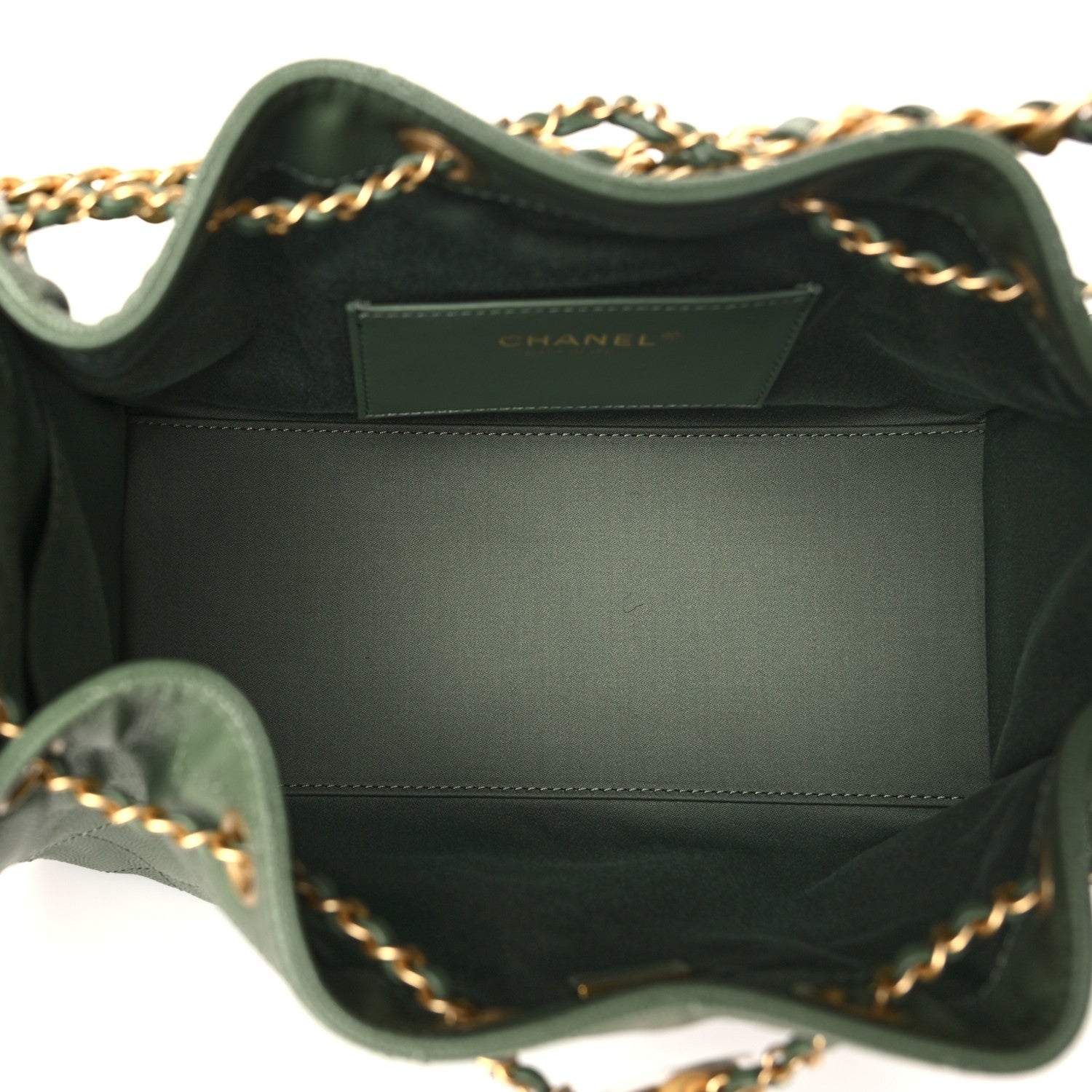 Chanel Caviar Quilted Small Chanel 25 Handbag Khaki 5 of 10