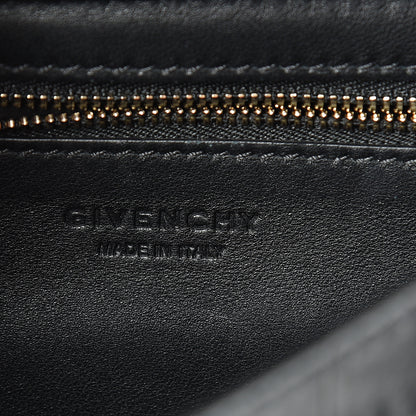 Givenchy Calfskin Crocodile Embossed Small Nobile Shoulder Bag Black 5 of 12