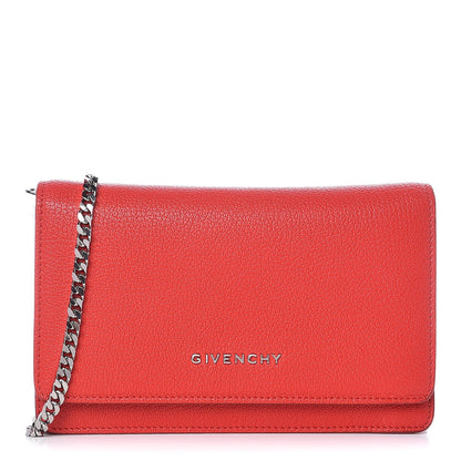 Givenchy Sugar Goatskin Pandora Chain Wallet Red 1 of 8